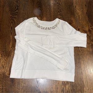 Abercrombie Girls White Jewel Collar Sweater